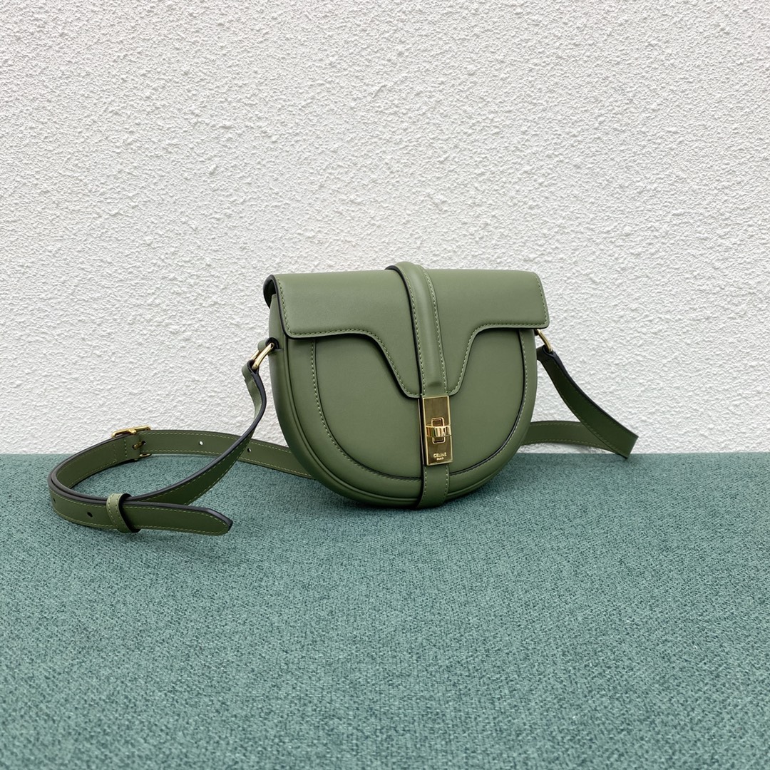 Celine Besace 16 Satinated Calfskin Shoulder Bag Light Green 188013